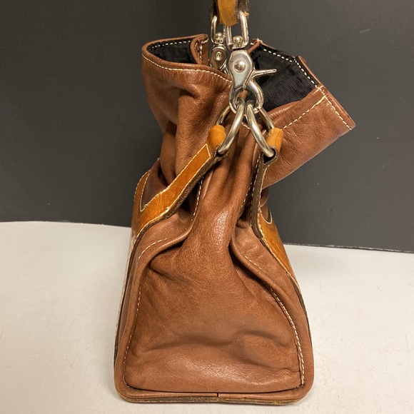 Mary Alice Palmer Brown Leather Hand Tooled Leather Shoulder Bag Purse - Picture 6 of 17